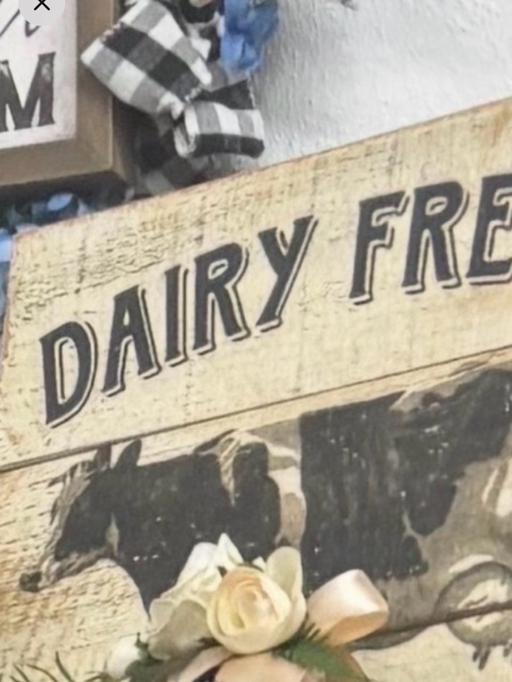 Rustic Farmhouse Dairy Fresh Rustic Wall Art Sign NEW Final Sale